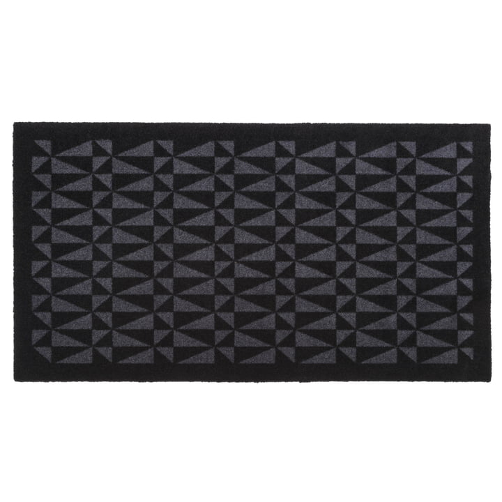 Paillasson graphique 67 x 150 cm de tica copenhagen en noir / gris