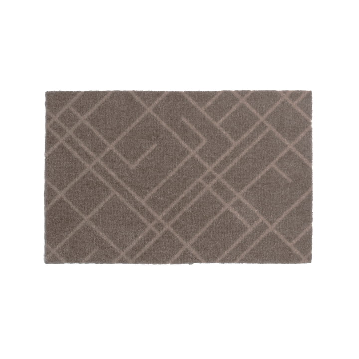 Lines Paillasson 40 x 60 cm de tica copenhagen dans le sable / beige