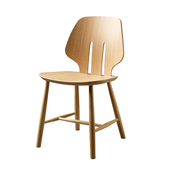 Chaise J67, chêne laqué clair par FDB Møbler