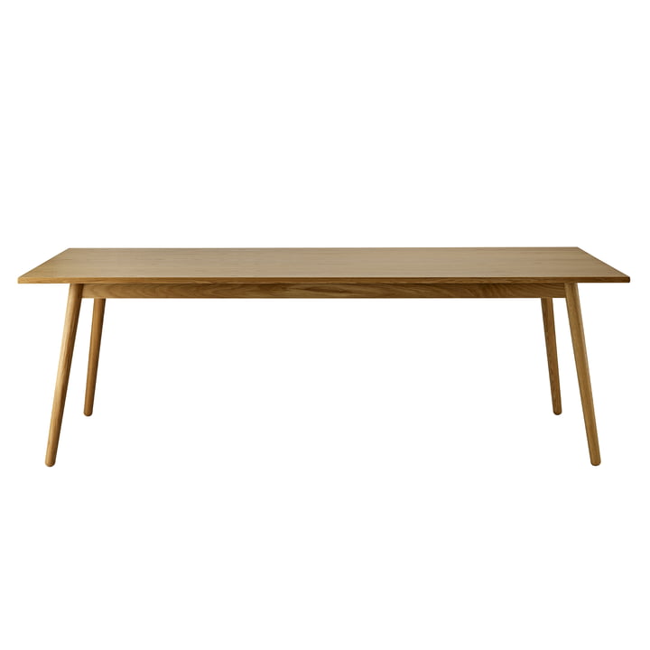 C35C Table de salle à manger, 95 x 220 cm, chêne laqué mat de FDB Møbler