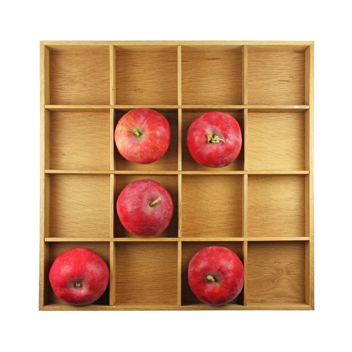 Boîte de pommes, 31 x 31 cm, chêne clair huilé par Raumgestalt