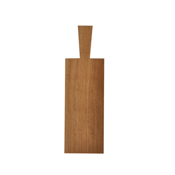 Planche à découper avec manche en chêne huilé clair (29 x 12 x 1,2 cm + manche 10 cm)