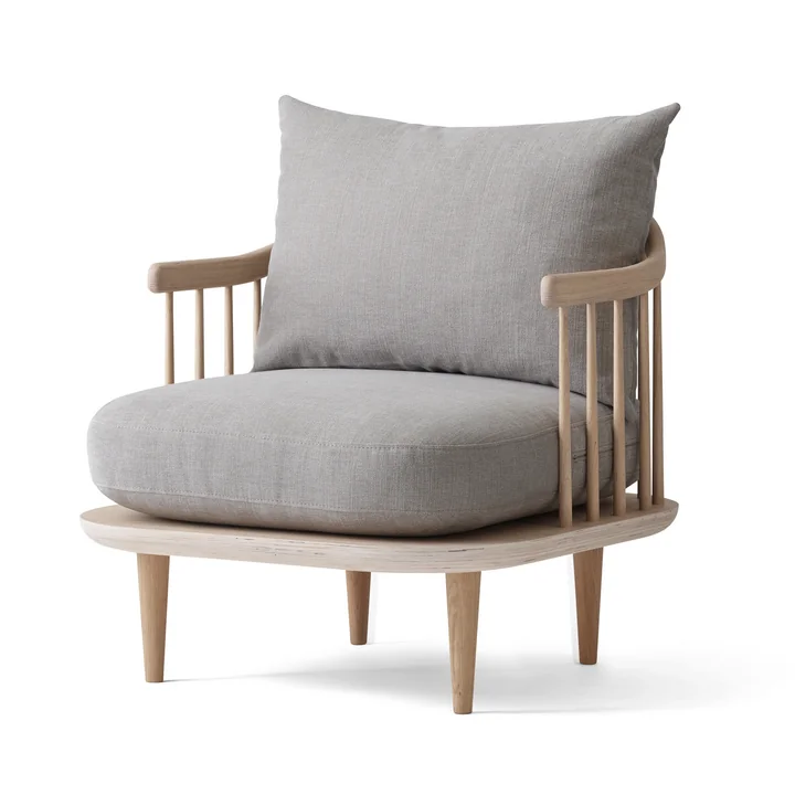 Fauteuil mouche SC10 de & tradition en chêne blanc huilé / Hot Madison (94)