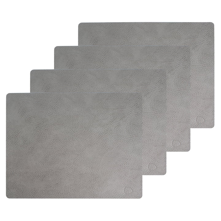 Set de table Square L , 35 x 45 cm de LindDNA dans Hippo anthracite - gris(set de 4)