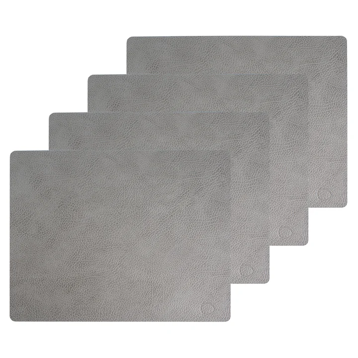 Set de table Square L , 35 x 45 cm de Lind DNA dans Hippo anthracite - gris(set de 4)