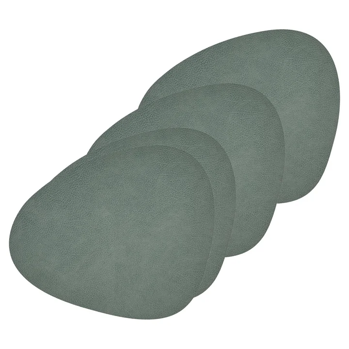 Set de table Curve L de Lind DNA en vert pastel Hippo (set de 4)