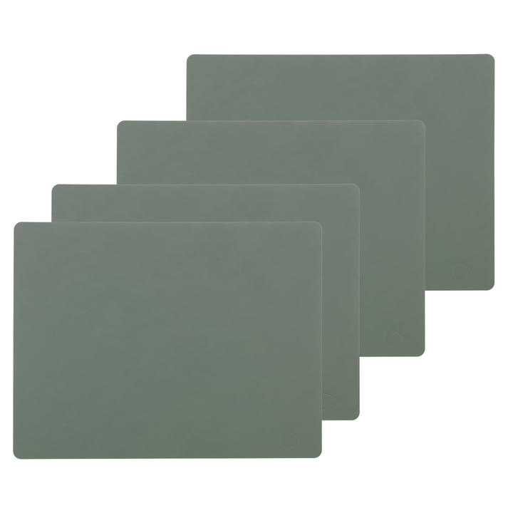 Set de table Square L , 35 x 45 cm de LindDNA dans Nupo vert pastel (set de 4)
