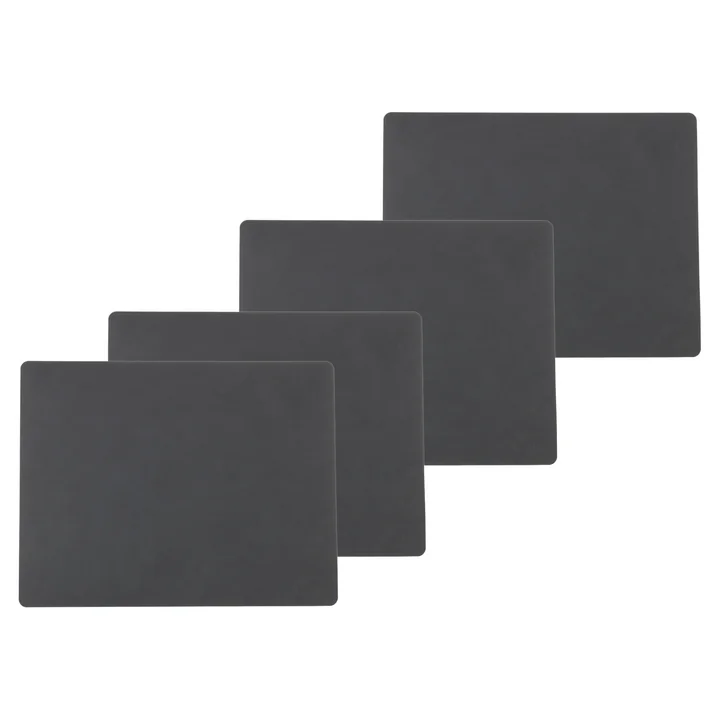 Set de table Square L , 35 x 45 cm de Lind DNA dans Nupo anthracite (set de 4)