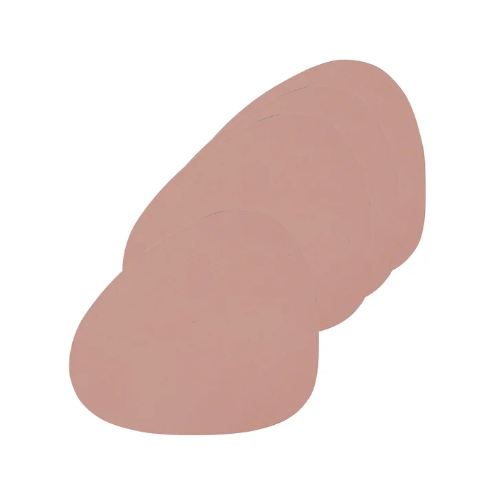 Glasuntersetzer Curve de Lind DNA en Nupo rose (set de 4)