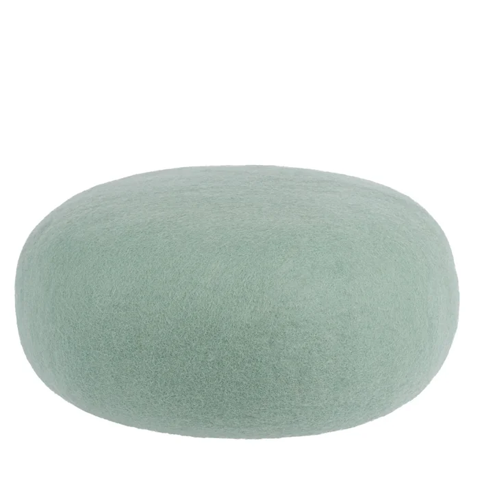 Pouf fin Ø 48 x H 18 cm par myfelt en gris turquoise