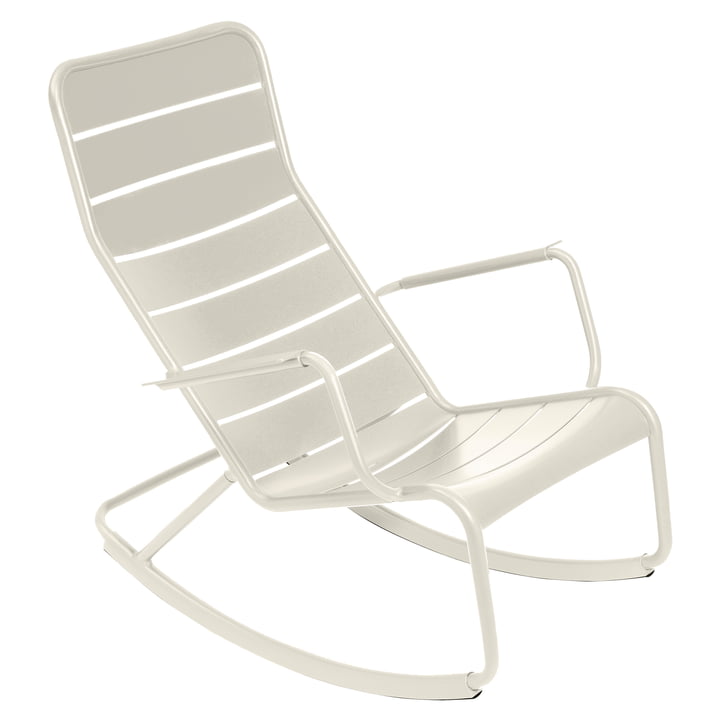 Luxembourg Rocking chair, gris argile par Fermob