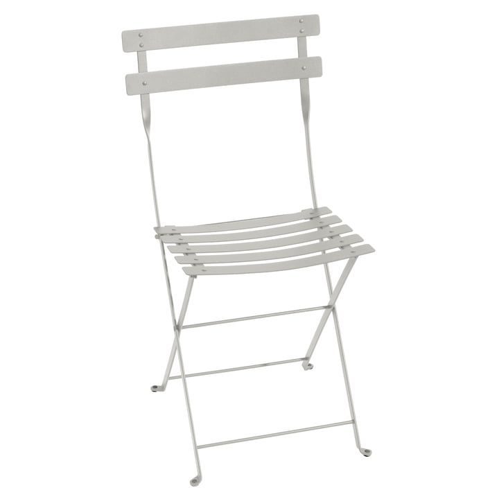 Bistro Chaise pliante en métal, gris argile de Fermob