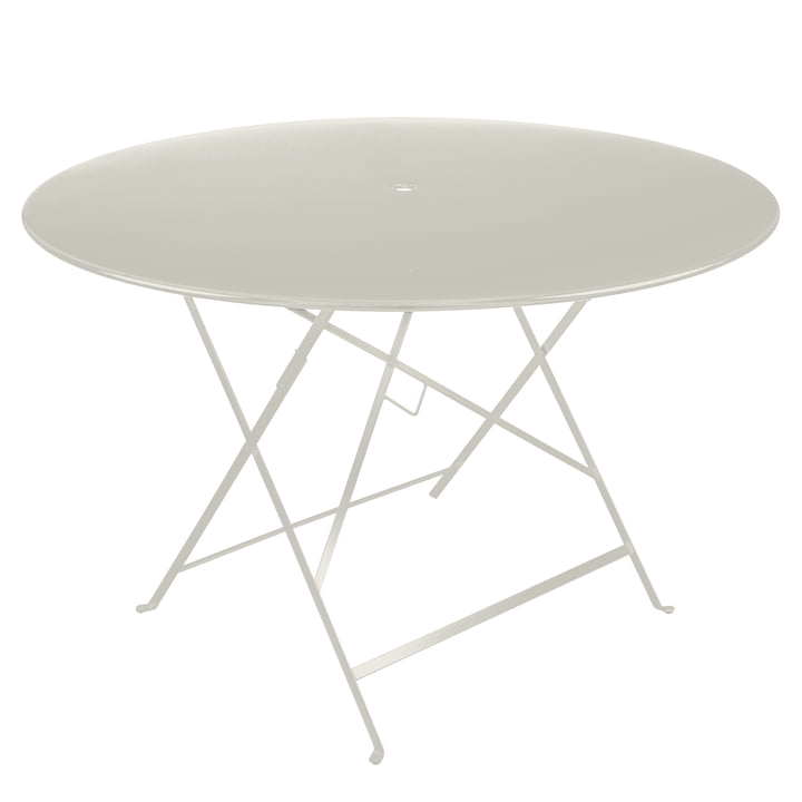 Bistro Table pliante Ø 117 cm, gris argile de Fermob