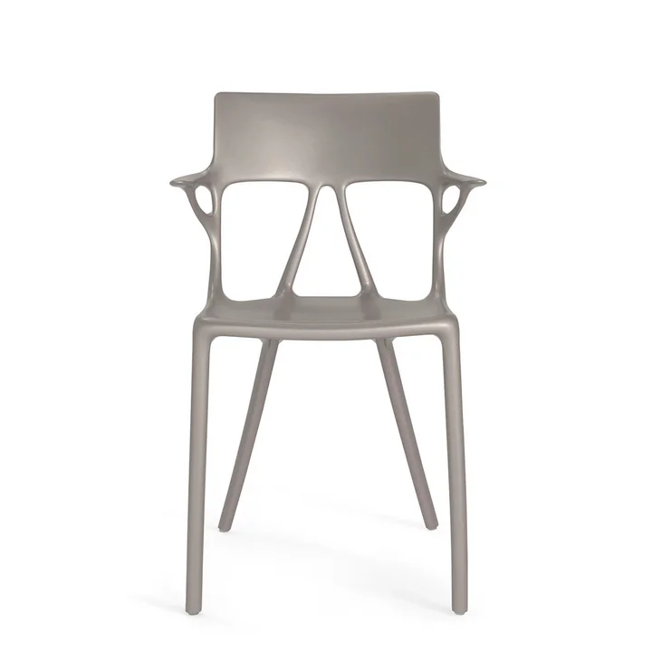 AI chaise de Kartell en gris métallisé