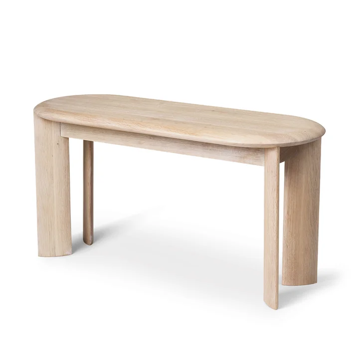 Bevel Banc, 90 x 35 cm, Chêne blanc huilé de Ferm Living