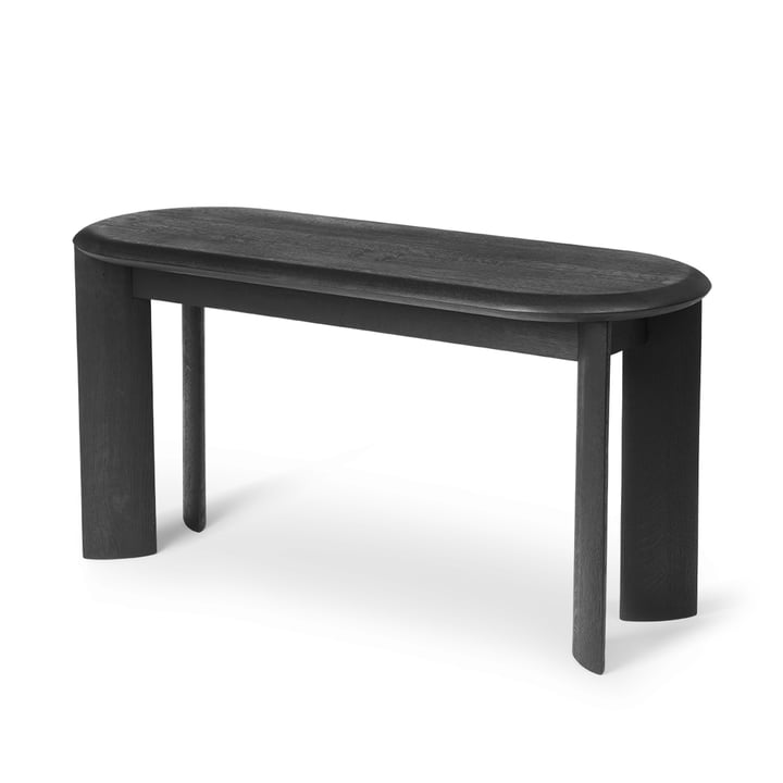 Bevel Banc, 90 x 35 cm, chêne huilé noir par ferm Living
