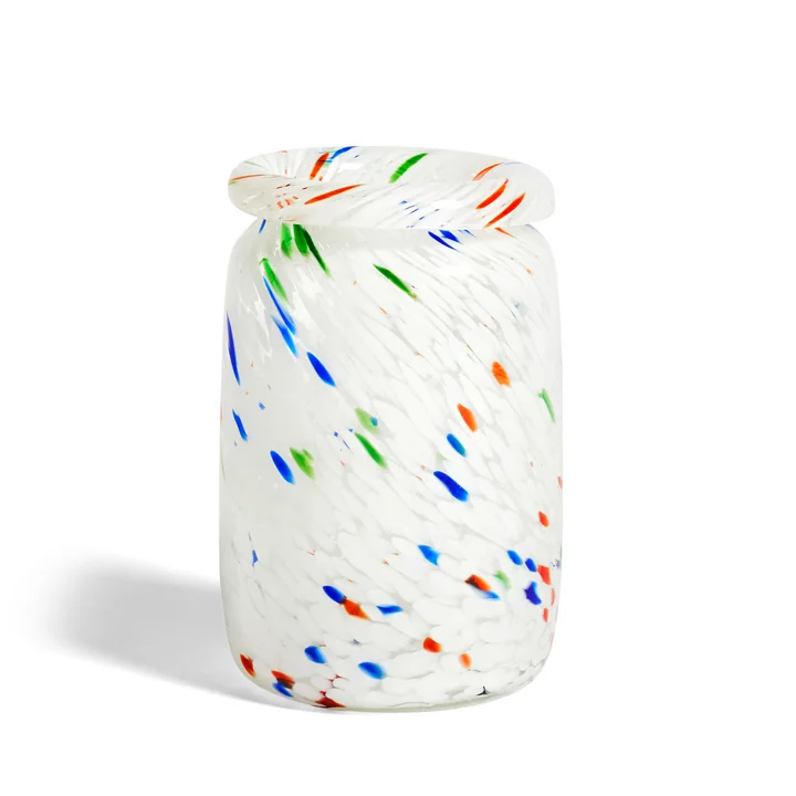 Splash Vase M, Ø 14,3 x H 22,2 cm, white dot de HAY