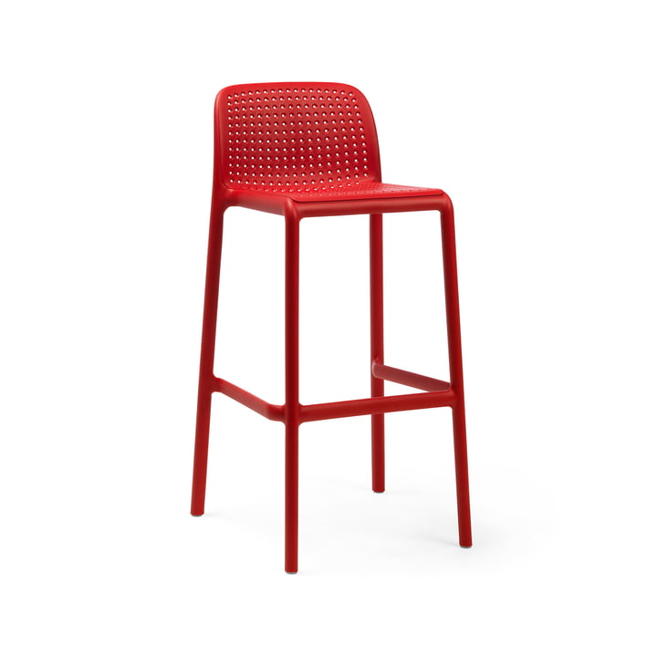 Lido Chaise de bar, rouge par Nardi