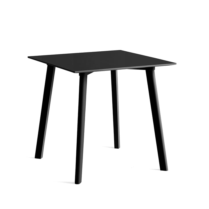 Copenhague CPH Deux 210 table à manger 75 x 75 cm Hay en hêtre teinté noir / laminé noir