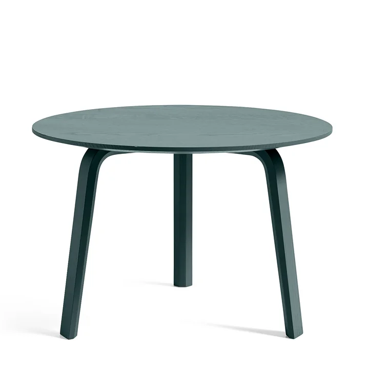 Bella Table basse Ø 60 cm / H 39 cm de HAY en chêne teinté vert brunswick
