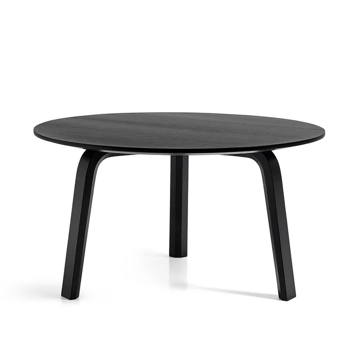 Bella Table basse Ø 60 cm / H 32 cm de HAY en chêne teinté noir