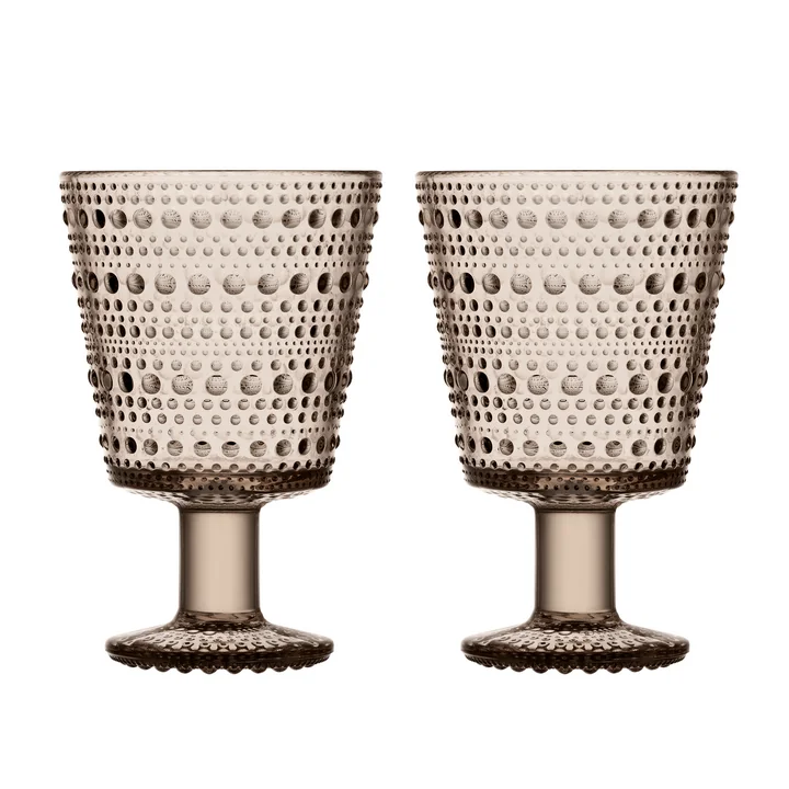 Kastehelmi Verre à pied 26 cl de Iittala en lin (set de 2)