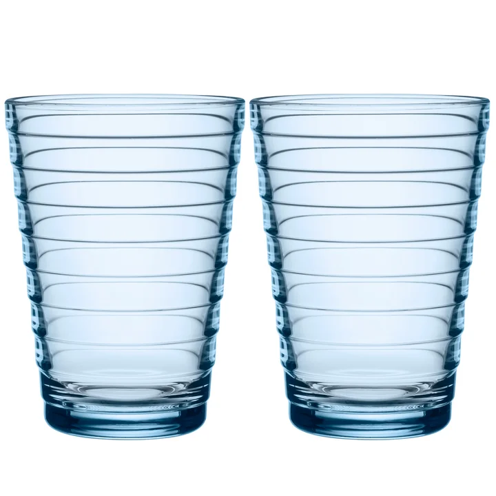 Aino Aalto Verre à long drink 33 cl de Iittala en aqua (set de 2)
