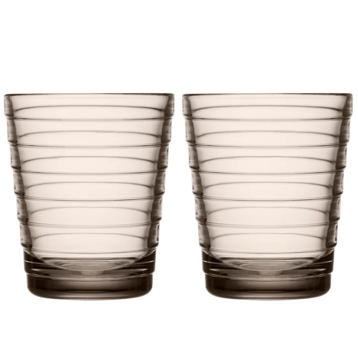 Aino Aalto Gobelet en verre 22 cl de Iittala en lin (set de 2)