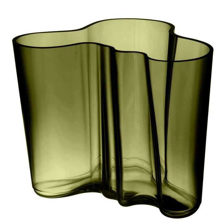 Aalto Vase Savoy 160 mm de Iittala en vert mousse