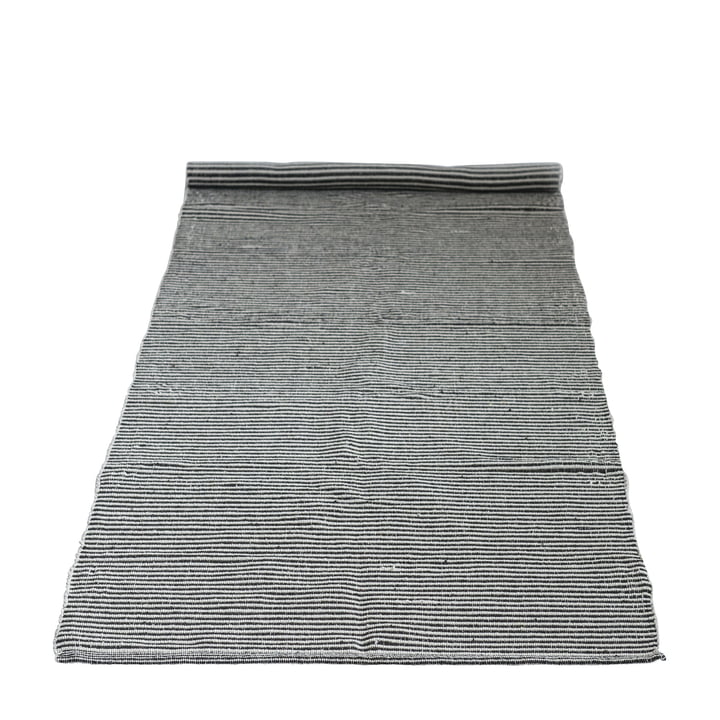 tapis avec motif 240 x 75 cm de Bloomingville en noir