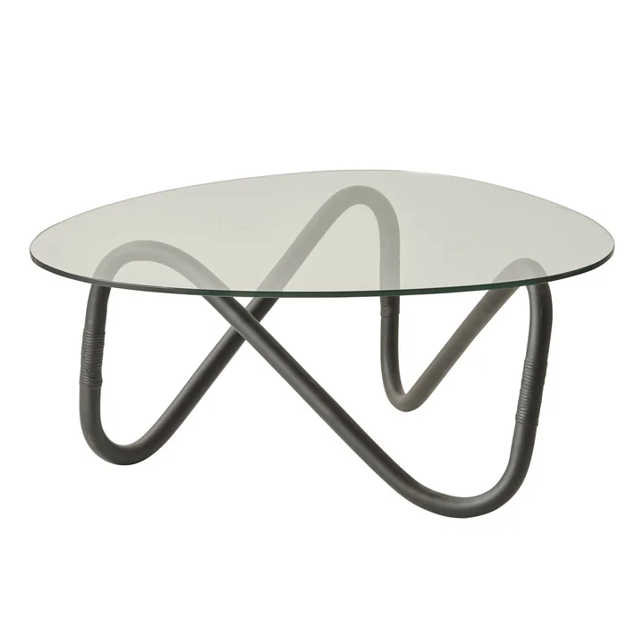 Wave table basse, noire de Cane-line