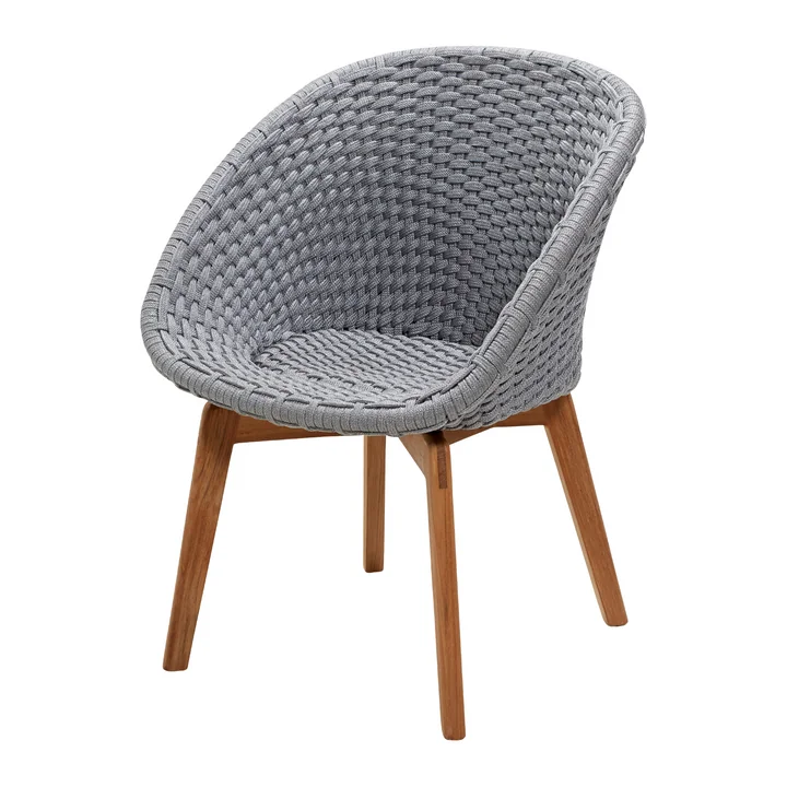 Peacock Fauteuil, teck / gris clair de Cane-line