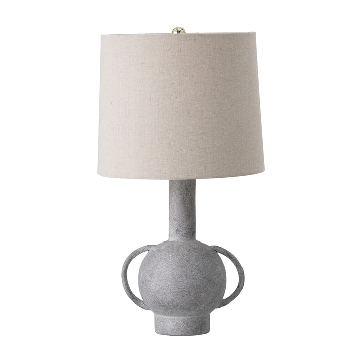 Bloomingville - Lampe de table, Ø 30,5 x H 58,5 cm, terre cuite / gris