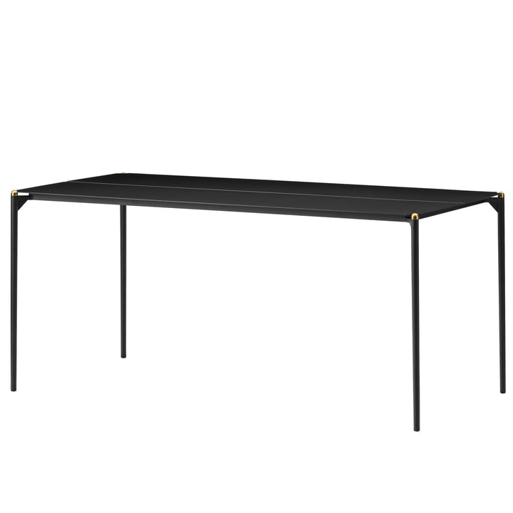 Table Novo 160 x 80 cm de AYTM en noir / or