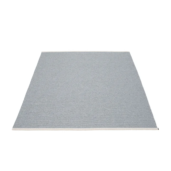 Mono tapis 140 x 200 cm de Pappelina dans le bleu orage / gris clair