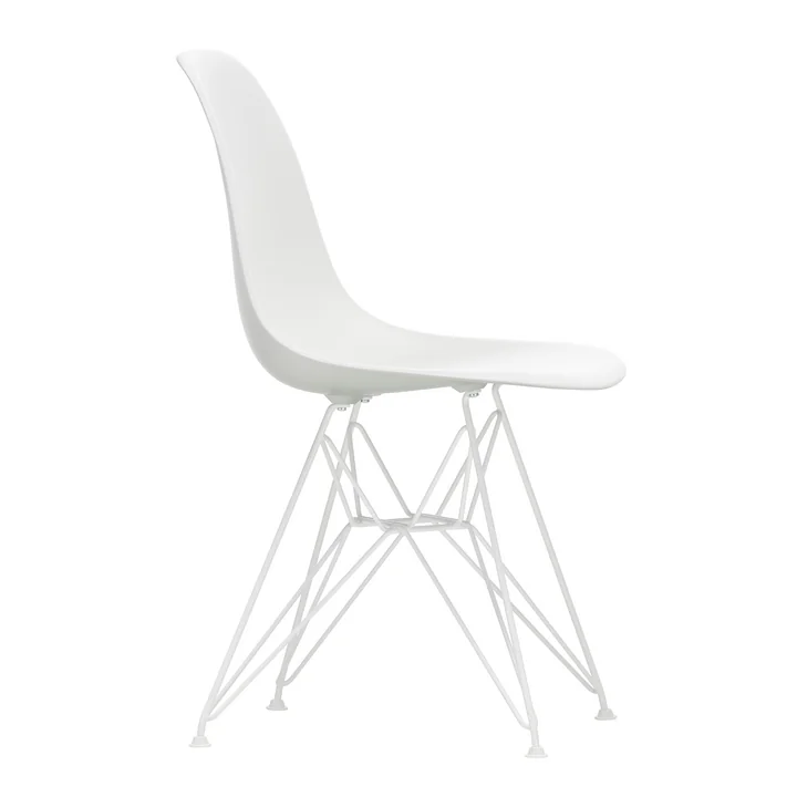 Vitra - Eames Plastic Side Chair DSR, blanc / blanc (patins en feutre blanc)