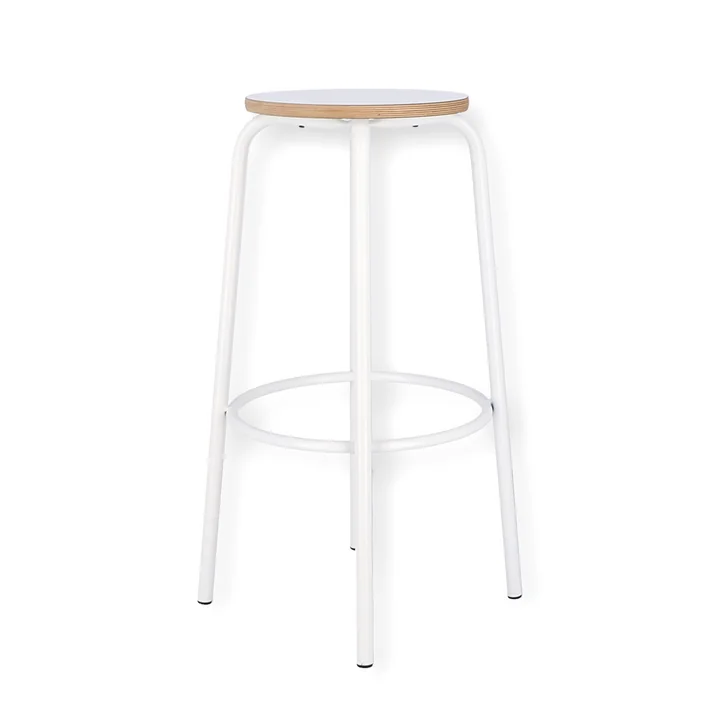 Tabouret de bar Paris H 75 cm de Jan Kurtz en blanc