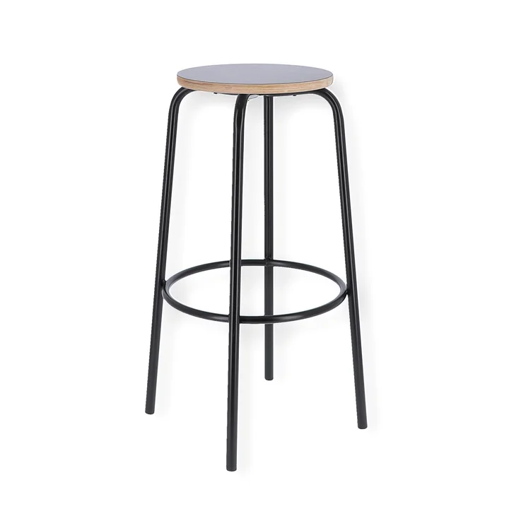 Tabouret de bar Paris H 75 cm de Jan Kurtz en noir