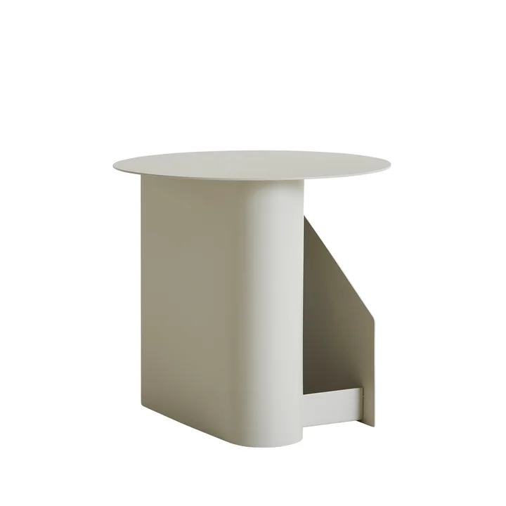 Sentrum Table d'appoint Ø 40 x H 36 cm de Woud en gris chaud