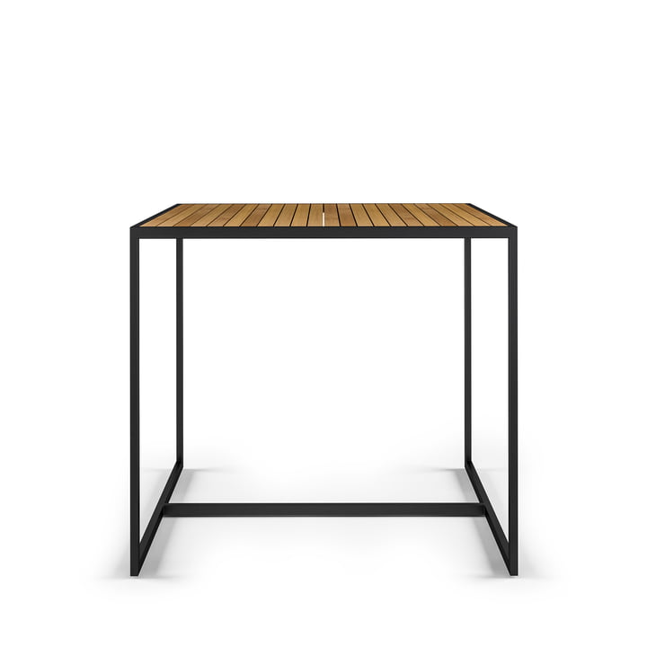 Open Bistro Table 100 x 100 cm, acier inoxydable / teck de Röshults
