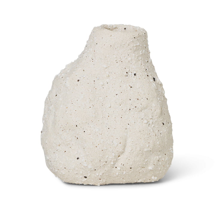 Vase Vulcain de ferm Vivre dans la pierre blanc cassé