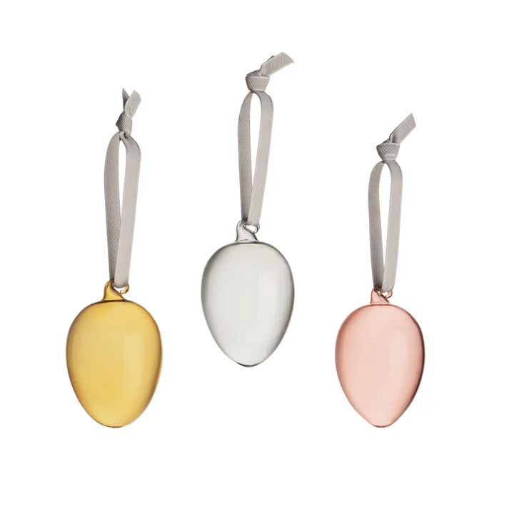 Oeufs de Pâques en verre, multicolores (set de 3) de Iittala