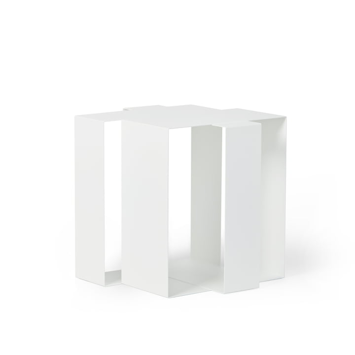 Shifted Square Table d'appoint Frederik Roijé en blanc