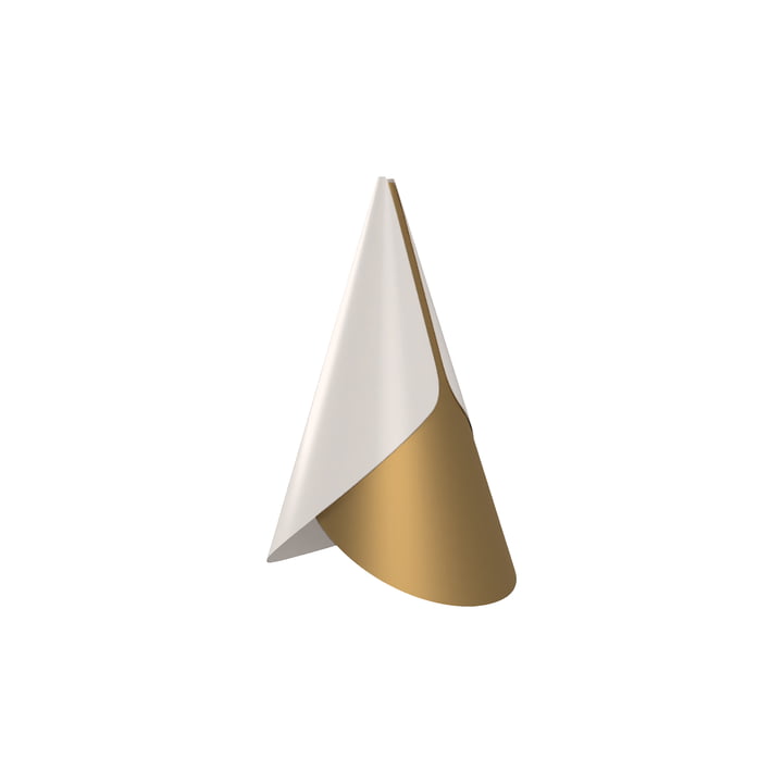 Umage - Abat-jour en cornet, Ø 1 3. 4 x 2 3. 8 cm, laiton / blanc