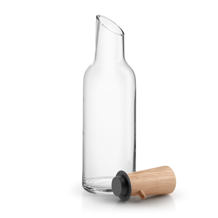Carafe Eva Solo en verre avec bouchon en bois 1 l en chêne / transparent
