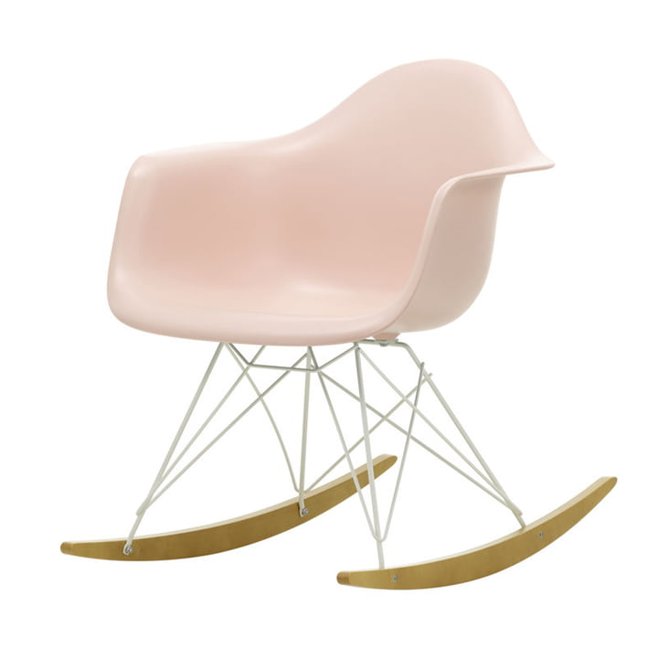 Eames Plastic Armchair RAR de Vitra en érable jaunâtre / blanc / rose tendre