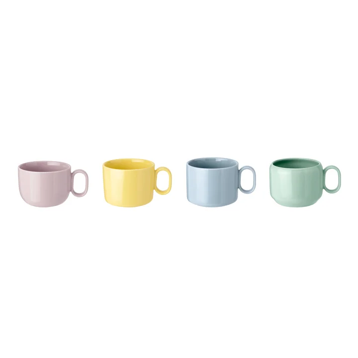 Mix’n’Match Tasses (set de 4) de Rig-Tig by Stelton en bleu / jaune / rose / vert