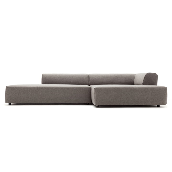 freistil - 184 Canapé, Récamière droite, housse gris beige (7404) / socle standard en plastique