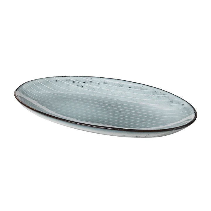Plat de service nordique ovale S, 22 x 13,6 cm, mer par Broste Copenhagen