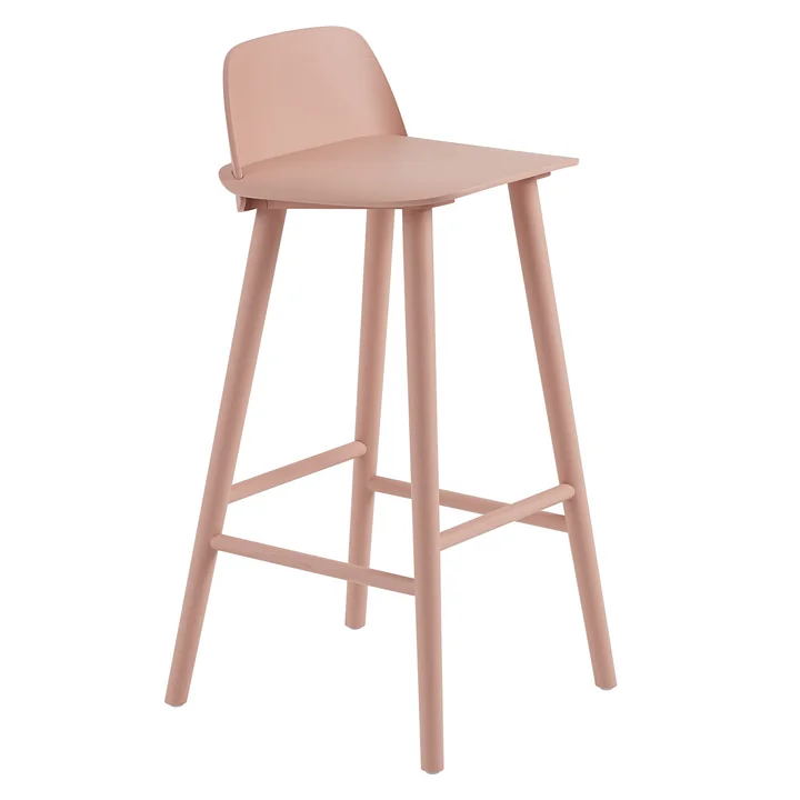 Tabouret de bar Nerd H 75 cm de Muuto dans tan rose